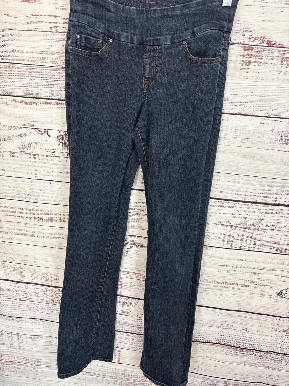 JAG Jeans High Rise Boot Leg Dark Wash Pull On Jeans Casual Stretch Womens Sz 4L